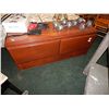 Image 1 : HEAVY MAHOGANY  2 DRAWER SIDE CABINET