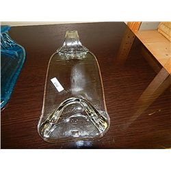 ART GLASS FLATTENED BOTTLE - CLEAR