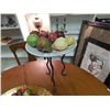 Image 1 : BOWL WITH ARTIFICIAL FRUIT ON STAND