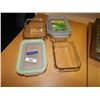 Image 1 : BAKING DISHES / CONTAINERS - GLASS - 4 TOTAL