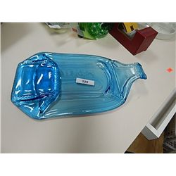 ART GLASS - BLUE FLAT BOTTLE