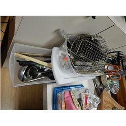 TUBS OF KITCHENWARE - 2 TOTAL