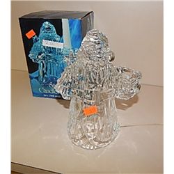 FINE LEAD CRYSTAL SANTA CANDLE HOLDER - 24%