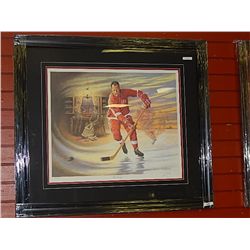 FRAMED LIMITED EDITION PRINT - "MR. HOCKEY - JAMES LUMBERS - GALLERY APPOX. $775