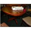 Image 1 : MAHOGANY DINING TABLE WITH SCISSOR LEAF BUILT IN