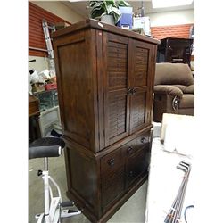 PINE LOVERED DOOR CABINET/WARDROBE