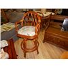 Image 1 : RATTAN  BAR STOOL - OPEN BACK  - SWIVELS