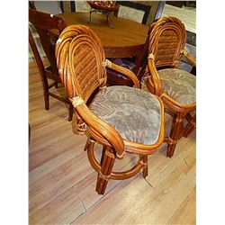 RATTAN BAR STOOL - SWIVELS