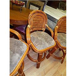 RATTAN BAR STOOL - SWIVELS