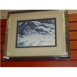 FRAMED LIMITED EDITION PRINT - SNOW CUB - ALLAN HUNT - GALLERY PRICE APPROX. $250