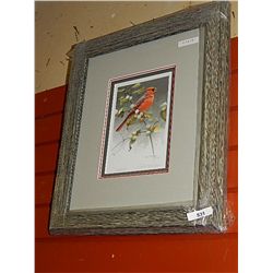 FRAMED LIMITED EDITION PRINT - CARDINAL & SNOWBERRIES - ROBERT BATEMAN - GALLERY PRICE APPROX. $500