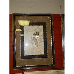FRAMED PRINT - MONKEY PRINT - GALLERY PRICE APPROX. $350