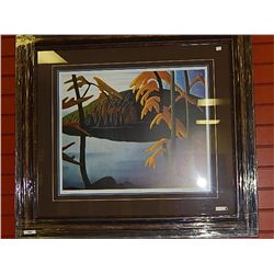 FRAMED LIMITED EDITON - GROUP OF SEVEN - PRINT -  NORTHERN LAKE - SAWREN HARRIS -  GALLERY APPOX. $6