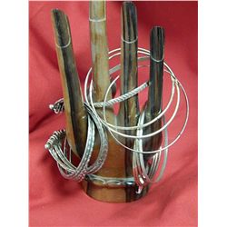 BANGLES AND BRACLET - WOOD HAND DISPLAY NOT INCLUDED