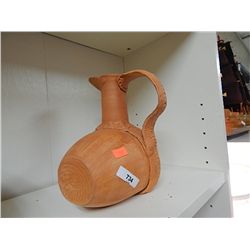 TERRA COTTA BARREL JUG