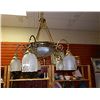 Image 1 : BRASS AND GLASS CEILING LIGHT