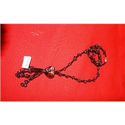 NECKLACE - GLASS HEART AND BEADS