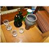 Image 1 : LOT OF GLASSES, VASES AND BOTTLE