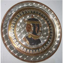 VINTAGE EGYPTIAN *HAND MADE* METAL PLATE WALL HANGER!! ITEM CAME OUT OF SAFE BOX!!