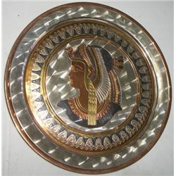 VINTAGE EGYPTIAN *HAND MADE* METAL PLATE WALL HANGER!! ITEM CAME OUT OF SAFE BOX!!