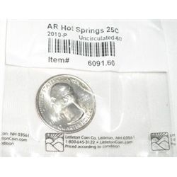 2010-P *ARKANSAS HOT SPRINGS-NATIONAL PARK* QUARTER *NICE MS-60 HIGH GRADE QUARTER* IN ORIGINAL PACK