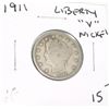 Image 1 : 1911 LIBERTY "V" NICKEL RED BOOK VALUE $15.00+ *RARE EARLY VERY FINE GRADE*!! LIBERTY NICKEL CAME OU