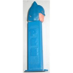 VINTAGE 1985 BATMAN PEZ DISPENSER STAMPED *1985 D.C. COMICS*!! PEZ CAME OUT OF SAFE!!
