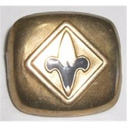 VINTAGE WEBELOWS SCOUTS NECKERCHIEF SLIDE *SOLID BRASS*!! SLIDE CAME OUT OF SAFE!!