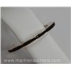 Image 2 : Rose Gold Bangle Cuff Bracelet w/ Jet Black Swarovski Elements Bead Set.
