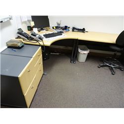 Blonde Wood Desk System