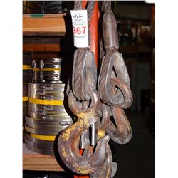 5 Metal Choker Hoist Cables - approx 6'