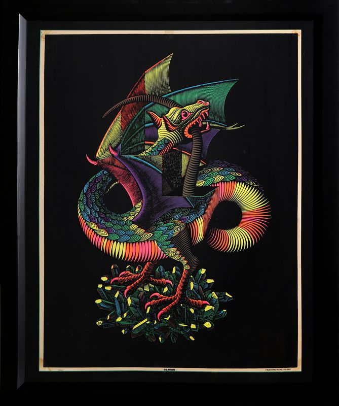 M.C. Escher, Dragon, Lithograph Poster