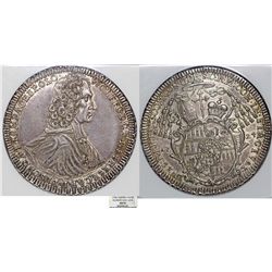 Austrian Empire. H.R.E. Olmutz. Wolfgang von Schrattenbach (1711-1738). Beautiful AR Taler 1724. NGC