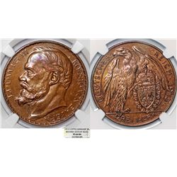 Germany. Bavaria. Ludwig III (1913-1918). PATTERN Bronze 3 Mark 1913. NGC PF64 BN.