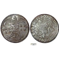 Germany: Brunswick-Wolfenbuttel. Heinrich Julius (1589-1613). AR Taler  "Wasp Taler" 1599. NGC AU53