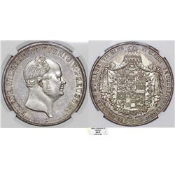 Germany. Kingdom of Prussia. Wilhelm IV (1840-1861). AR Double (2) Taler 1856A. NGC MS62, toned.