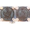 Image 1 : Poland as Kingdom under Germany-Austrian occupation. Iron 5 Pfenings 1918 FF. NGC AU58