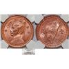 Image 1 : Taiwan as part of China's Republic. (1949-). Pattern in Copper 1 Chiao (38)1949. NGC MS65RD