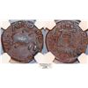 Image 1 : Venezuela. Guayana. Ferdinand VII - Provisional. Cu 1/2 Real 1816. NGC F15 BN, RARE.