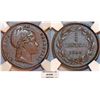 Image 1 : Venezuela. Republic. CU 1/4 Centavo 1843 WW. NGC AU58 BN.