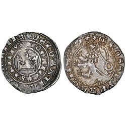 BOHEMIA. CZECH. KING JAN LUCEMBURSKY (1310-1346). SILVER LARGE GROSS ND. AVF