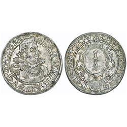 GERMANY. BRANDENBURG-PRUSSIA. GEORGE I WILHELM (1619-1640). RARE KIPPER 6 GROSCHEN 1622. AVF