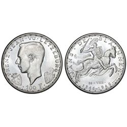 LUXEMBOURG. CHARLOTTE. AR 100 FRANCS 1946. AU