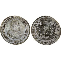 SPANISH NETHERLANDS. BELGIUM. BRABANT. PHILLIP IV OF SPAIN (1621-1665). CU TOKEN 1658. AXF