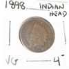 Image 1 : 1898 INDIAN HEAD PENNY RED BOOK VALUE $4.00+ *NICE EARLY VERY GOOD GRADE*!! PENNY CAME OUT OF SAFE!!
