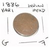 Image 1 : 1886 *VARIETY 1* INDIAN HEAD PENNY RED BOOK VALUE $7.00+ *NICE EARLY GOOD GRADE*!!