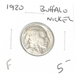 1920 BUFFALO NICKEL RED BOOK VALUE $5.00+ *NICE EARLY FINE GRADE*!! BUFFALO NICKEL CAME OUT OF SAFE!