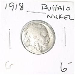 1918 BUFFALO NICKEL RED BOOK VALUE $6.00+ *NICE EARLY GOOD GRADE*!! BUFFALO NICKEL CAME OUT OF SAFE!