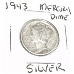 1943 SILVER MERCURY DIME *NICE EARLY SILVER DIME*!! DIME CAME OUT OF SAFE!!