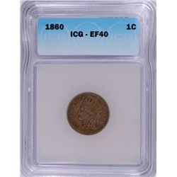 1860 INDIAN CENT ICG EF-40